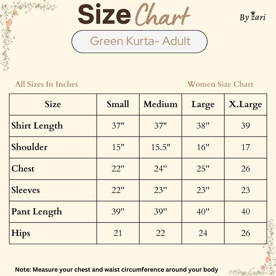 Green Kurta Set By Zari