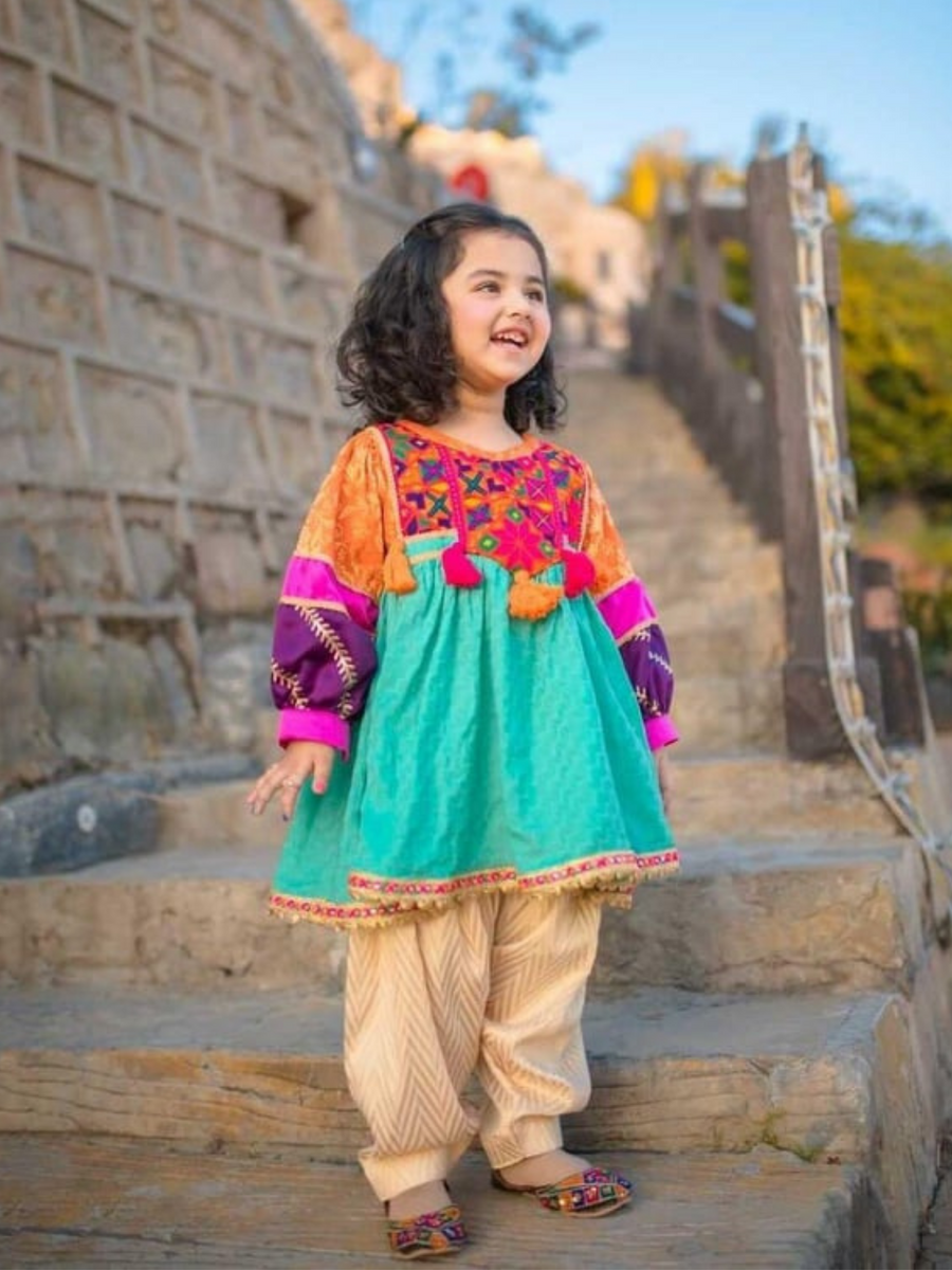 Kids Afghani Dress Girls Afghan Dress Kids Afghan Suit Girls Shalwar Kameez  Pakistani Girls Salwar Suit Kids Ethnic Wear 